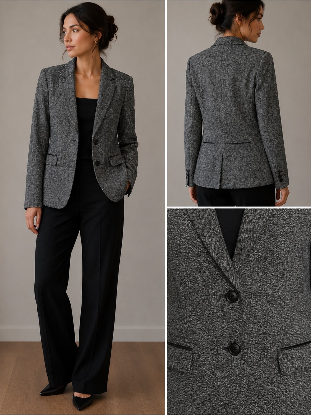 Burberry Brit Textured Wool-Blend Tailored Blazer